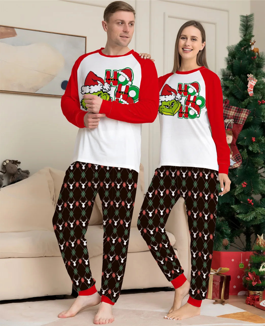 Grinch Matching Christmas Pyjamas