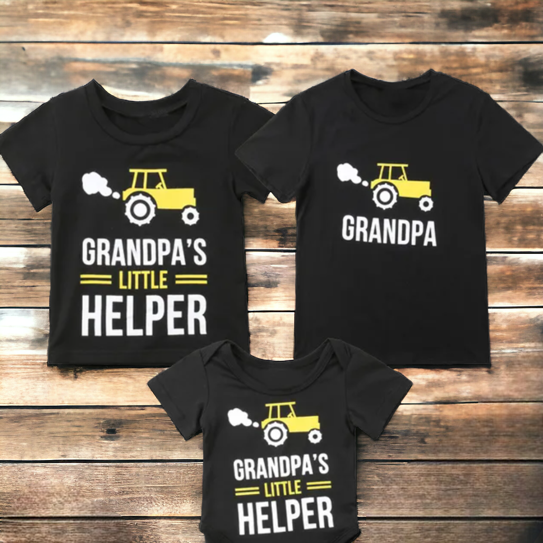 'Grandpa's Little Helper' Pyjama Tshirts